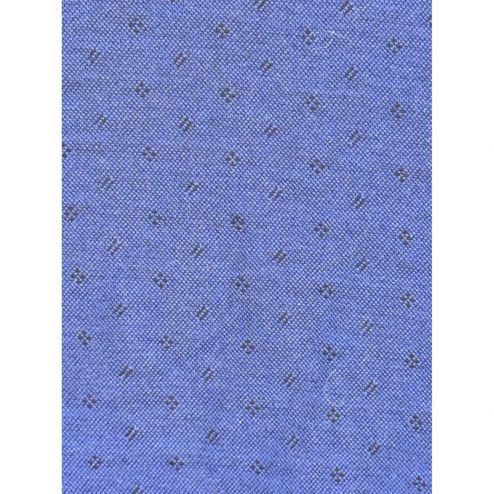 David Donahue Mens Button Down Shirt Blue Pattern Long Sleeve Cotton‎ Large